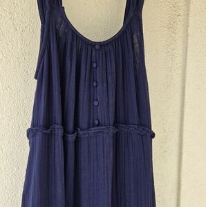 Time And Tru Dark Blue Maxi Dress Sz Medium